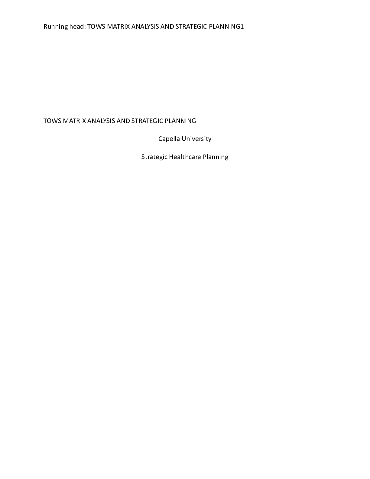 Preview image of TOWS.docx document